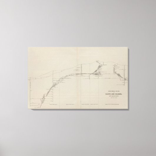 Toile Section longitudinale du chenal de l'Ore-Sud (Recto)