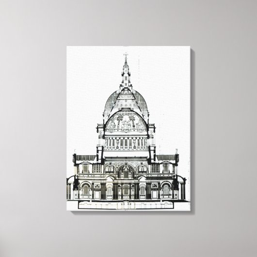 Toile Section transversale de la cathédrale Saint-Paul (Recto)