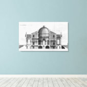 Toile Section transversale de la Villa Rotonda près de (Insitu (Plancher de Bois))