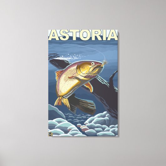 Toile Section transversale de l'Astoria, OregonCutthroat (Recto)