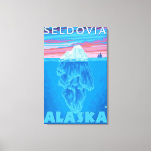 Toile Section transversale d'iceberg - Seldovia, Alaska
