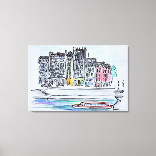 Toile Seine | Île Saint-Louis, Paris (Recto)