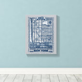 Toile Seinfeld | Points chauds de la carte de New York (Insitu (Plancher de Bois))
