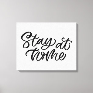 Toile Séjournez À La Maison Police de fantaisie