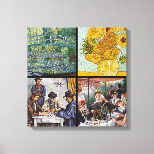 Toile Sélection de divers chefs-d'œuvre impressionnistes (Recto)
