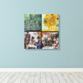 Toile Sélection de divers chefs-d'œuvre impressionnistes (Insitu (Plancher de Bois))