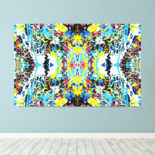 Toile Selfie quantique de la planète Terre 60x40 (Insitu (Plancher de Bois))