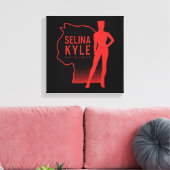 Toile Selina Kyle Catwoman - logo (Insitu(Salon))