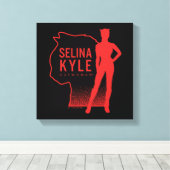 Toile Selina Kyle Catwoman - logo (Insitu (Plancher de Bois))