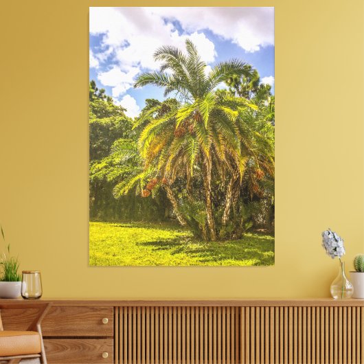 Toile Sénégal Date Palm Stretted Canvas Print (Insitu(Salon))