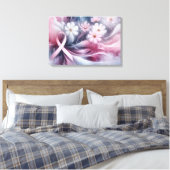 Toile Sensibilisation au cancer du sein Ruban rose Abstr (Insitu(Chambre))
