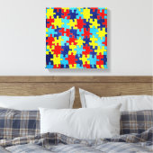 Toile Sensibilisation sur l'autisme-Puzzle par Shirley T (Insitu(Chambre))