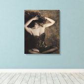 Toile Sensualité en Sepia - Autoportrait (Insitu (Plancher de Bois))
