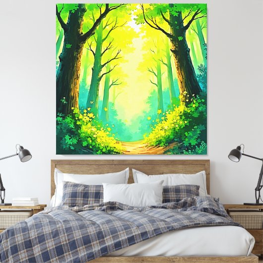 Toile Sentier forestier ensoleillé (Insitu(Chambre))