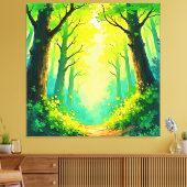 Toile Sentier forestier ensoleillé (Insitu(Salon))