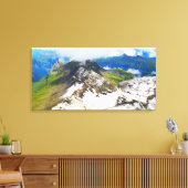 Toile Sentiers dans les Alpes suisses (Insitu(Salon))