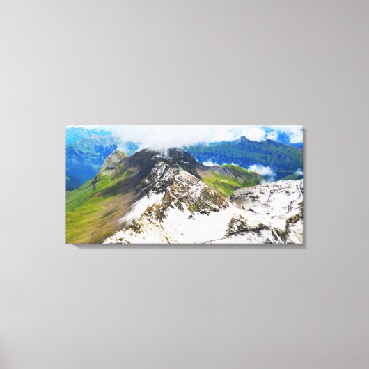 Toile Sentiers dans les Alpes suisses (Recto)