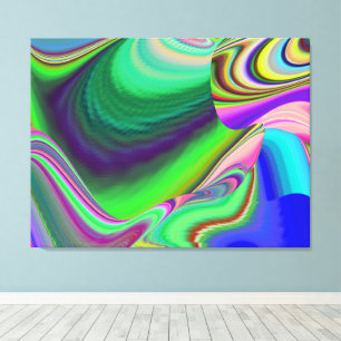 Toile Sentiment d'été, Arc-en-ciel abstrait 3D
