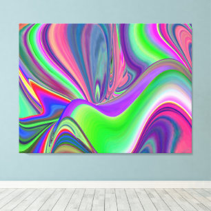 Toile Sentiment d'été, Arc-en-ciel abstrait 3D