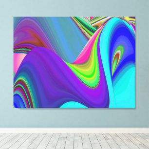 Toile Sentiment d'été, Arc-en-ciel abstrait 3D