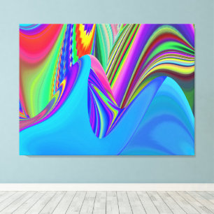 Toile Sentiment d'été, Arc-en-ciel abstrait 3D