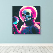 Toile Sentinelle cosmique : L'Embrace de la Terre (Insitu (Plancher de Bois))