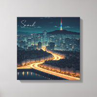 Séoul Corée du Sud Vue nocturne