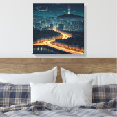 Toile Séoul Corée du Sud Vue nocturne (Insitu(Chambre))