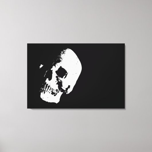 Toile Séphia Skull Pop Art Enveloppé Canvas - 3 Canvases (Recto)