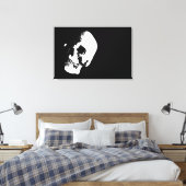 Toile Séphia Skull Pop Art Enveloppé Canvas - 3 Canvases (Insitu(Chambre))
