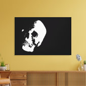 Toile Séphia Skull Pop Art Enveloppé Canvas - 3 Canvases (Insitu(Salon))