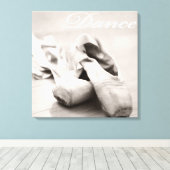 Toile Sepia Ballet Slipper Pointe Chaussures Modèle de d (Insitu (Plancher de Bois))