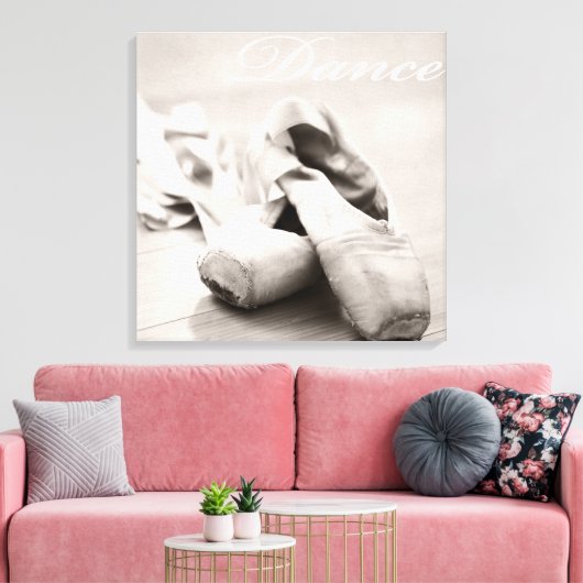 Toile Sepia Ballet Slipper Pointe Chaussures Modèle de d (Insitu(Salon))