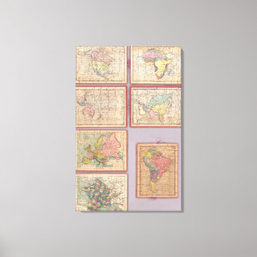Toile Sept cartes du monde (Recto)
