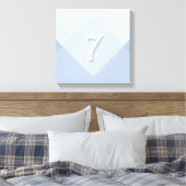 Toile Sept modifiable sur un design abstrait bleu argent (Insitu(Chambre))