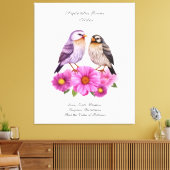 Toile Septembre Aster Flower with Birth Cadeau (Insitu(Salon))