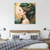 Toile "Serelith" - Boucles de Jade céleste (Insitu(Chambre))