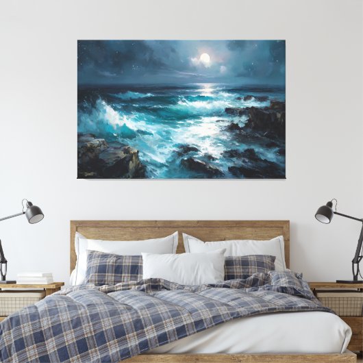 Toile Sérénade de minuit : Marée lunaire (Insitu(Chambre))
