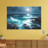 Toile Sérénade de minuit : Marée lunaire (Insitu(Salon))