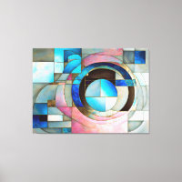 "Serenade en verre tendu" Art Abstrait coloré
