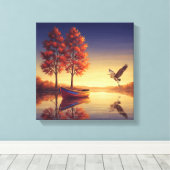 Toile Serene Autumn Lake Wall Art (Insitu (Plancher de Bois))