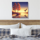 Toile Serene Autumn Lake Wall Art (Insitu(Chambre))