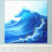 Toile Serene Blue Wave Splashes (Insitu (Plancher de Bois))