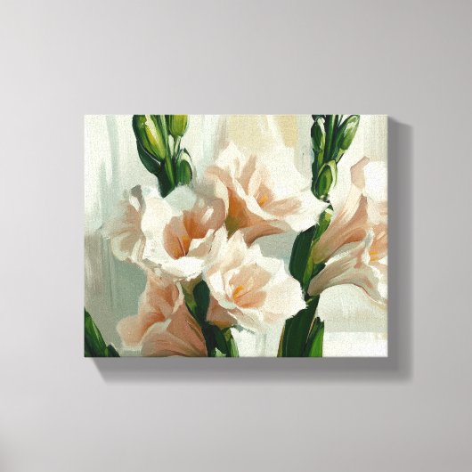 Toile Serene Gladiolus Blooms (Recto)