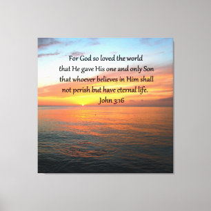 TOILE SERENE JOHN 3:16 PHOTO DU LEVER
