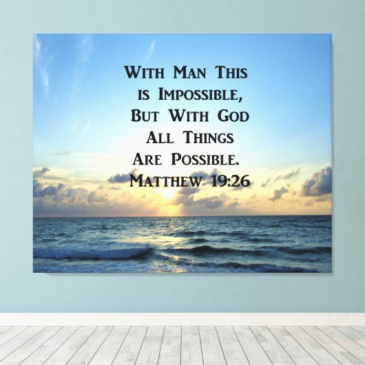 TOILE SERENE MATTHEW 19:26 PHOTO DESIGN (Insitu (Plancher de Bois))