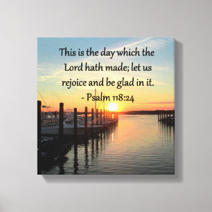 TOILE SERENE PSALM 118:24 COUCHER DE SOLEIL AU-DESSUS DU