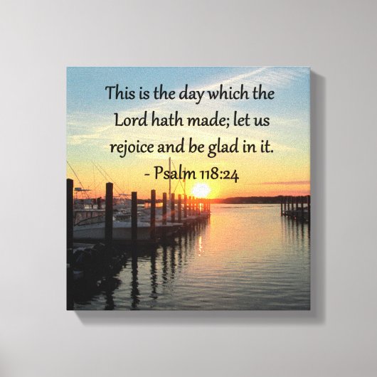 TOILE SERENE PSALM 118:24 COUCHER DE SOLEIL AU-DESSUS DU (Recto)