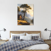 Toile Serene Refuge Stretted Canvas Print (Insitu(Chambre))