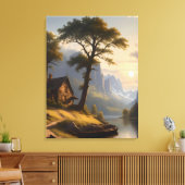 Toile Serene Refuge Stretted Canvas Print (Insitu(Salon))